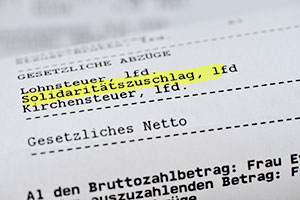 Seit 2021 zahlen rund 90 Prozent der Lohn- und Einkommensteuerpflichtigen keinen Solidaritätszuschlag bzw. Soli mehr.